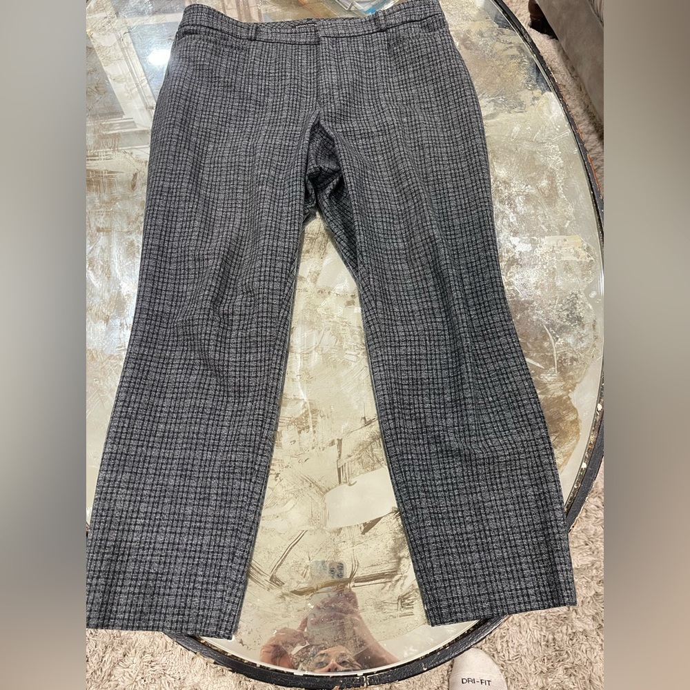 Banana Republic Gray Plaid Ankle Pants